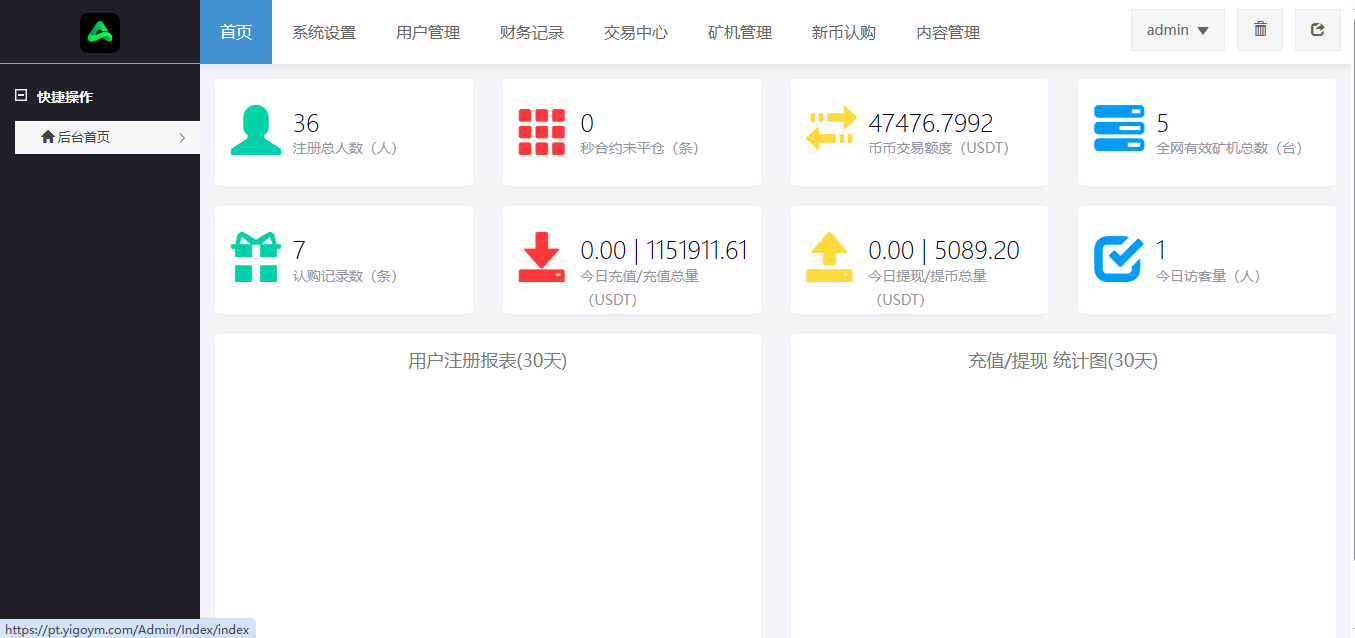 秒合约功能展示