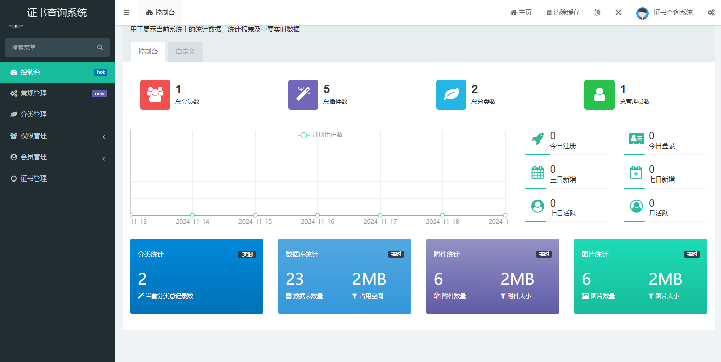 新版ThinkPHP证书查询系统界面截图