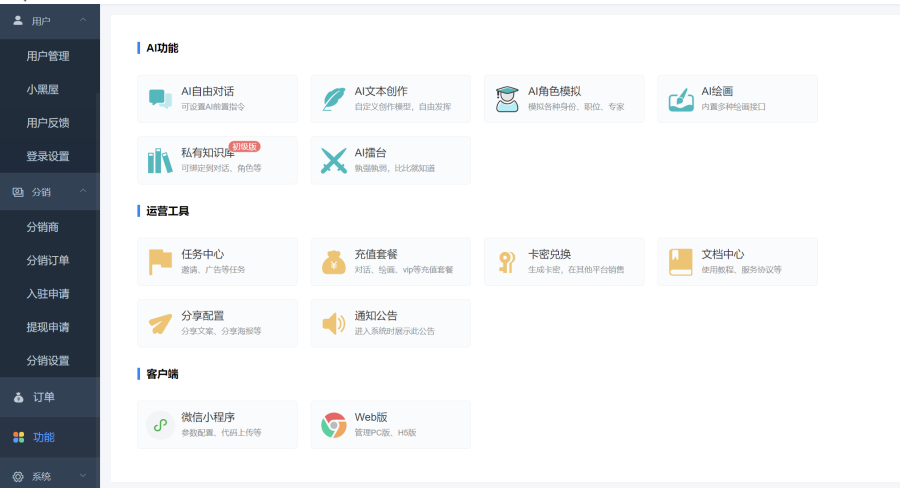 ChatGPT源码小狐狸AI系统界面