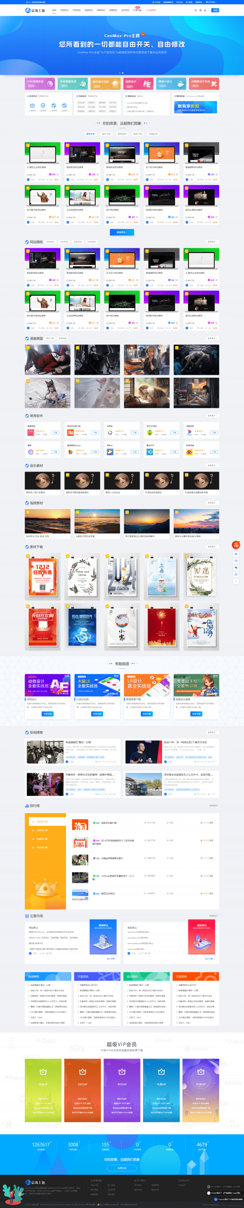 WordPress资源展示型下载主题CeoMax-Pro v7.6 - 极致美观强大的付费资源下载解决方案