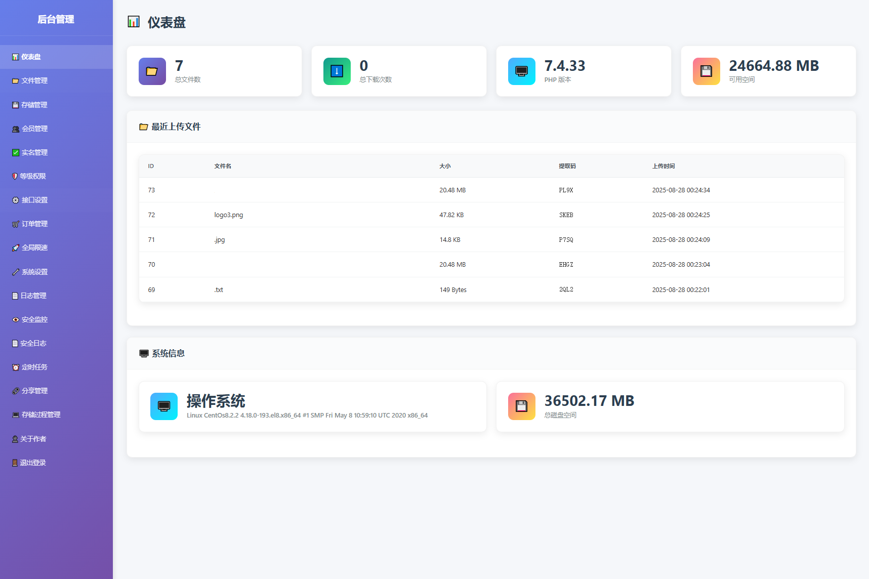 临时文件快传系统源码更新插图4