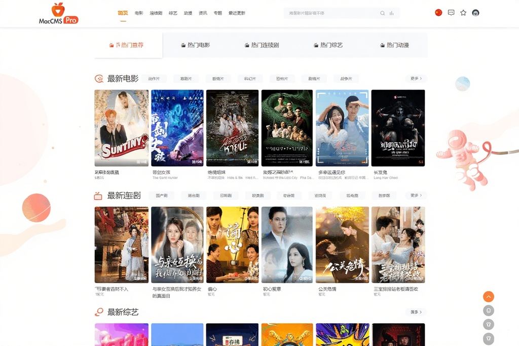 全新Pro级影视系统网站源码展示图1